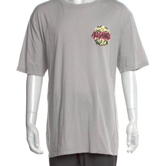All Saints - Graphic Print Crew Neck T-Shirt - Picture 1 of 5